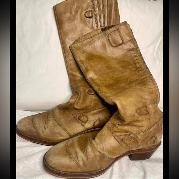Belstaff Shoes - Newly Re-Soled Women's Boots BELSTAFF Tan Leather upper & Insole US 7.5 & EU 38